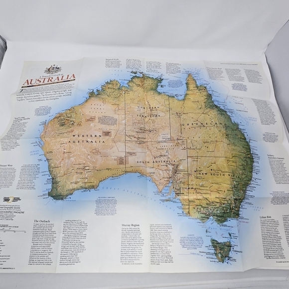 AUSTRALIA TRAVEL SOUVENIR LOT APRON DISH TOWEL MAP VINTAGE KITCHEN LINENS NEW - Picture 14 of 14